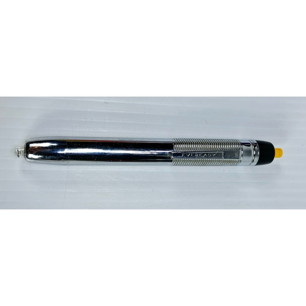 VTG EVEREADY Captain Heavy Duty Pocket‎ Flashlight Pen light Penlite Yellow Top